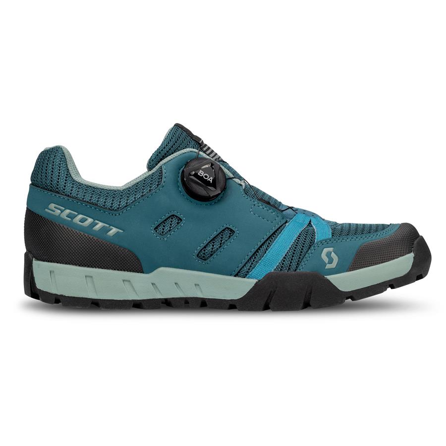 Ženski kolesarski čevlji SCOTT SPORT CRUS-R FLAT BOA tmo/ze